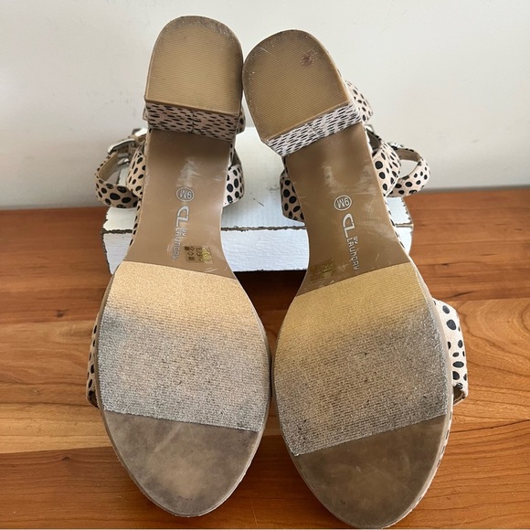 CL By Chinese Laundry Leopard Print Block Heel Size 9 Strappy Summer Sandals - Picture 7 of 8